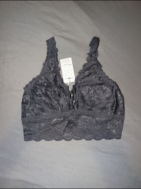 Cosabella Plumgie Bralette Anthracite Dark Grey Petite Large NWT NEW RARE